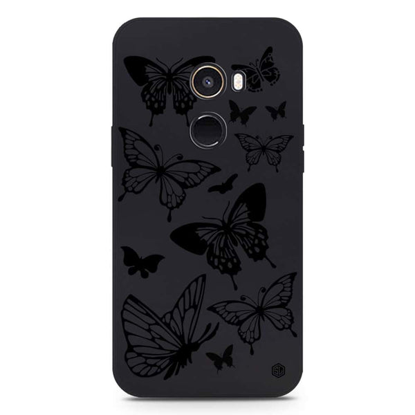 Cute Butterfly Design Soft Phone Case - Silica Gel Case - Black - Xiaomi Mi Mix 2