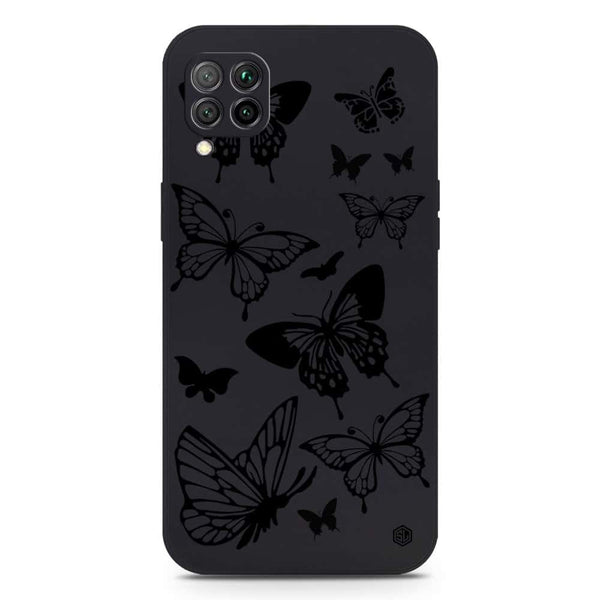 Cute Butterfly Design Soft Phone Case - Silica Gel Case - Black - Huawei P40 Lite 5G