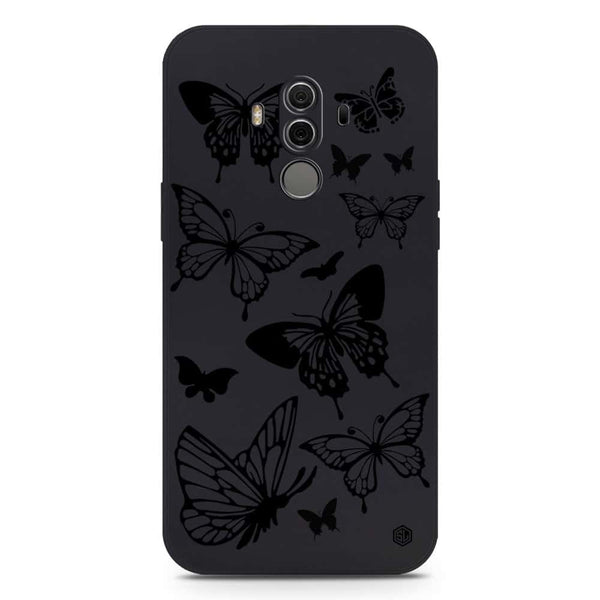 Cute Butterfly Design Soft Phone Case - Silica Gel Case - Black - Huawei Mate 10 Pro