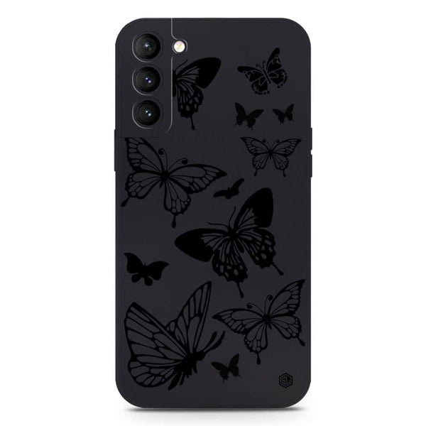 Cute Butterfly Design Soft Phone Case - Silica Gel Case - Black - Samsung Galaxy S21 FE 5G