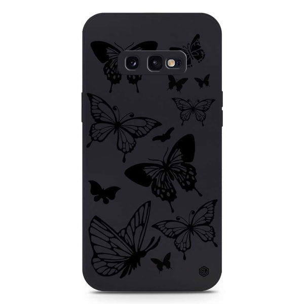 Cute Butterfly Design Soft Phone Case - Silica Gel Case - Black - Samsung Galaxy S10e
