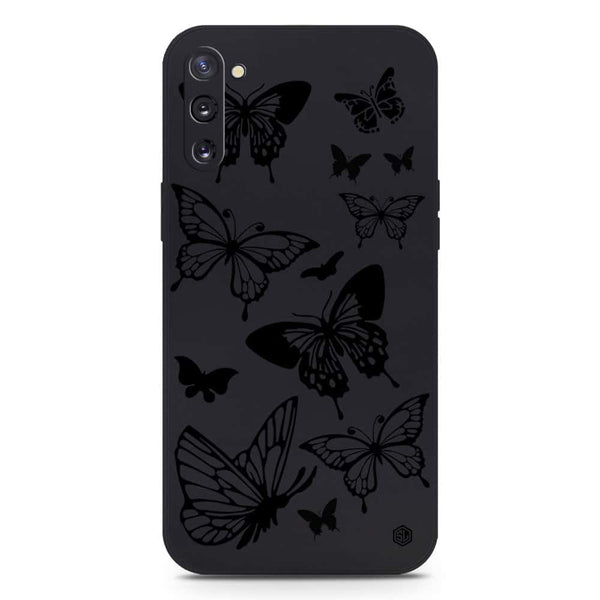 Cute Butterfly Design Soft Phone Case - Silica Gel Case - Black - Samsung Galaxy Note 10
