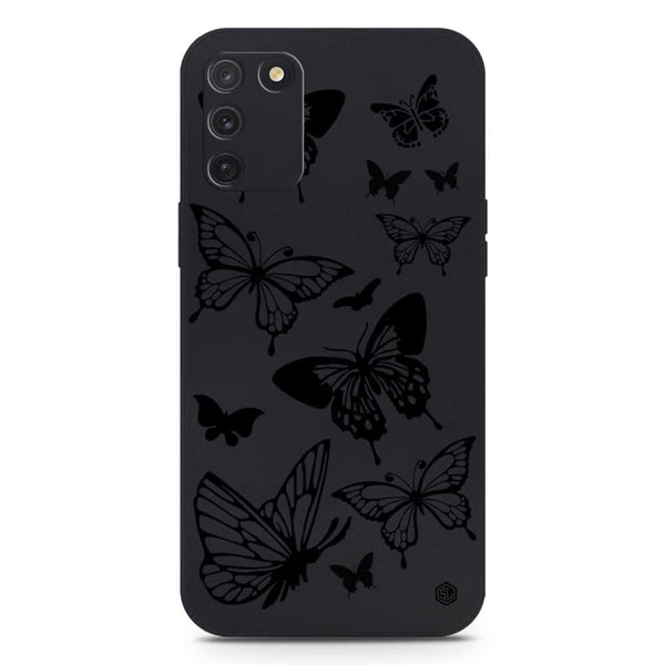 Cute Butterfly Design Soft Phone Case - Silica Gel Case - Black - Samsung Galaxy M80s