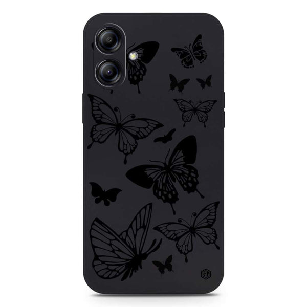 Cute Butterfly Design Soft Phone Case - Silica Gel Case - Black - Samsung Galaxy M04 4G