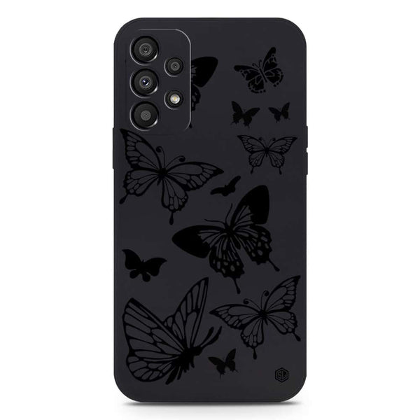 Cute Butterfly Design Soft Phone Case - Silica Gel Case - Black - Samsung Galaxy A53 5G