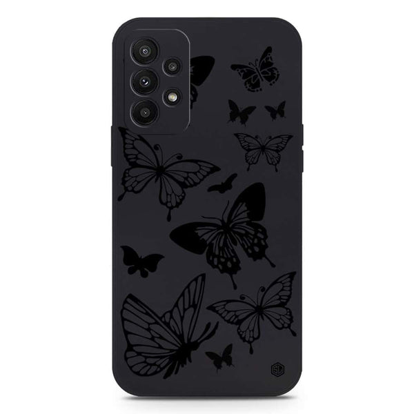 Cute Butterfly Design Soft Phone Case - Silica Gel Case - Black - Samsung Galaxy A23