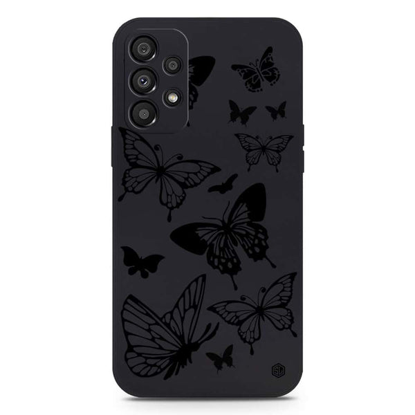 Cute Butterfly Design Soft Phone Case - Silica Gel Case - Black - Samsung Galaxy A13