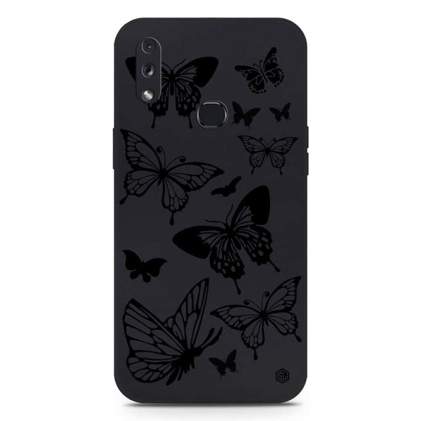 Cute Butterfly Design Soft Phone Case - Silica Gel Case - Black - Samsung Galaxy A10s