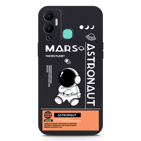 Astronaut Series Soft Phone Case - Silica Gel Case - Black - Infinix Hot 12 Play