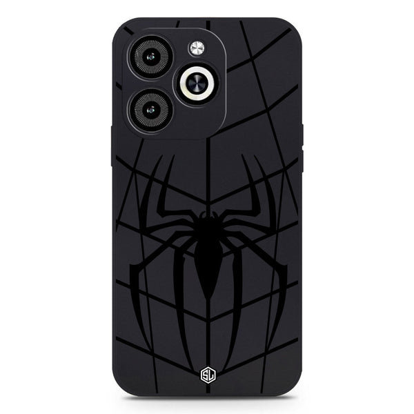 X-Spider Design Soft Phone Case - Black - Infinix Smart 8