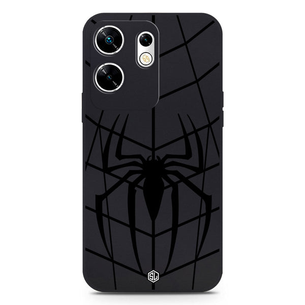 X-Spider Design Soft Phone Case - Black - Infinix Zero 30 4G