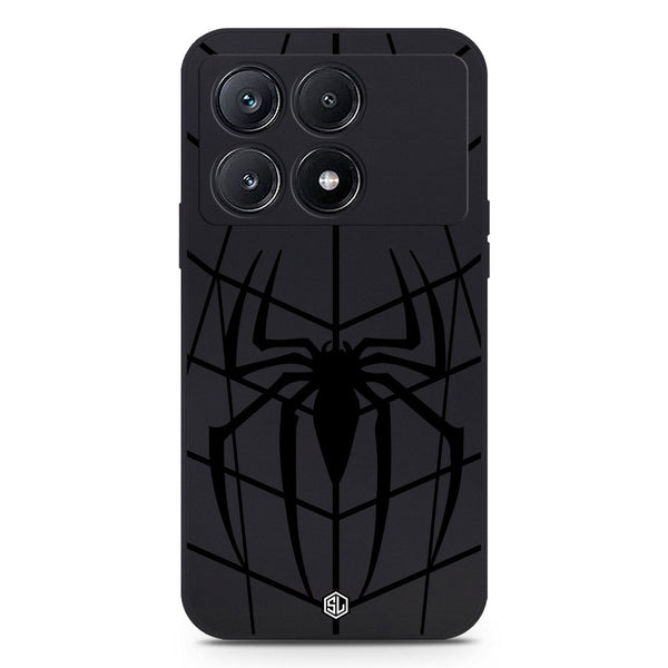 X-Spider Design Soft Phone Case - Black - Xiaomi Poco X6 Pro