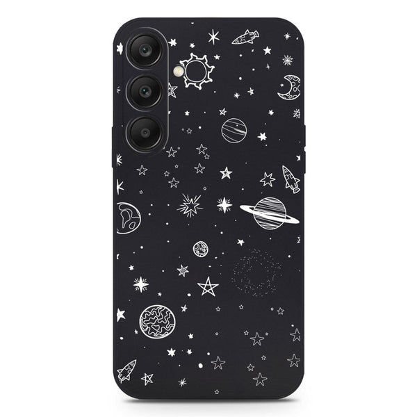 Stardust Dreams Design Soft Phone Case - Black - Samsung Galaxy S24 Plus