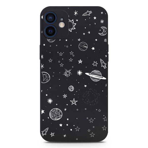 Star Dreams Design Soft Phone Case - Black - iPhone 12 Mini
