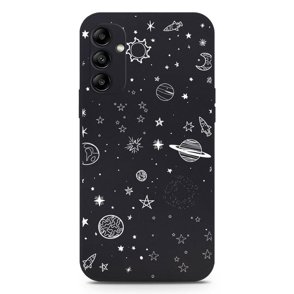 Star Dreams Design Soft Phone Case - Black - Samsung Galaxy A14