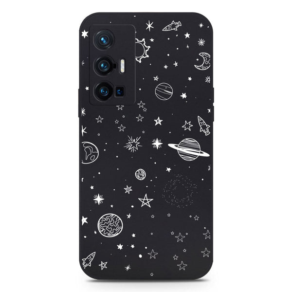 Star Dreams Design Soft Phone Case - Black - Vivo X70 Pro
