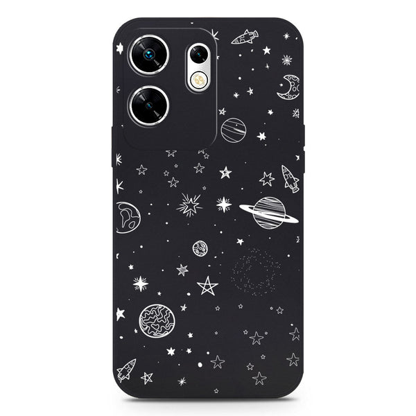 Star Dreams Design Soft Phone Case - Black - Infinix Zero 30 4G