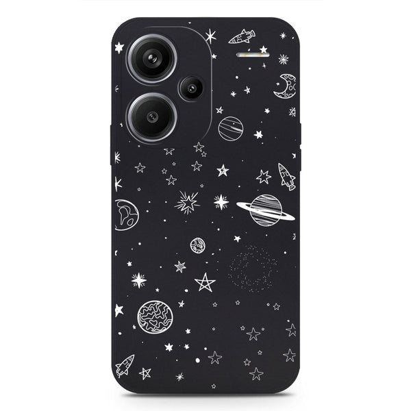 Star Dreams Design Soft Phone Case - Black - Xiaomi Redmi Note 13 Pro Plus