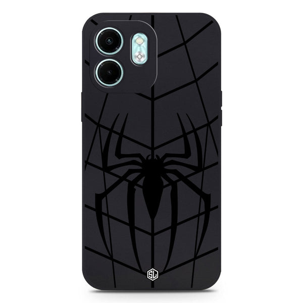 X-Spider Design Soft Phone Case - Silica Gel Case - Black - Infinix Smart 9 HD