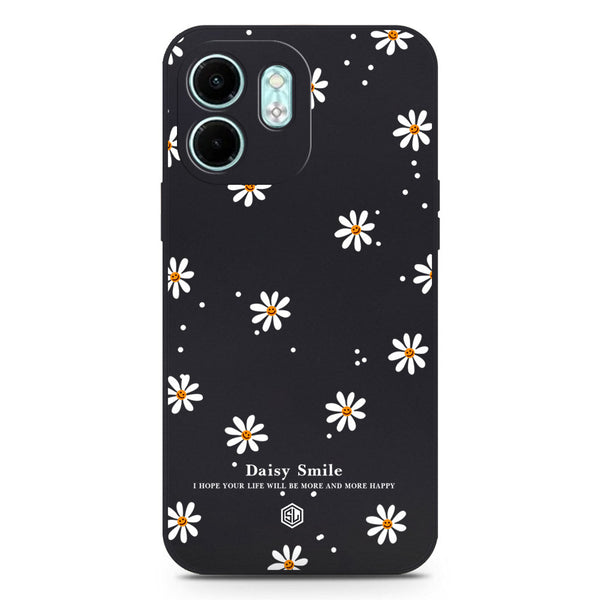 Daisy Smile Design Soft Phone Case - Silica Gel Case - Black - Infinix Smart 9