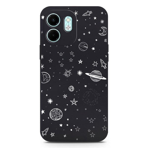 Stardust Dreams Design Soft Phone Case - Silica Gel Case - Black - Infinix Smart 9