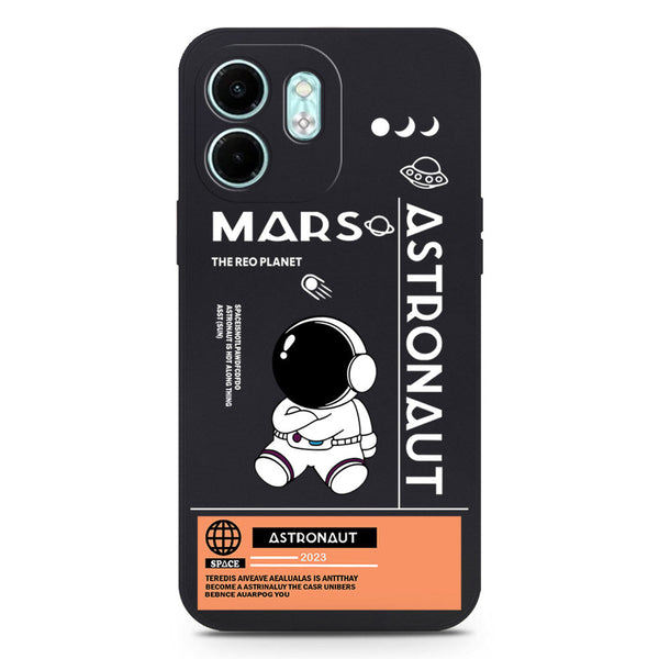 Astronaut Series Design Soft Phone Case - Silica Gel Case - Black - Infinix Smart 9