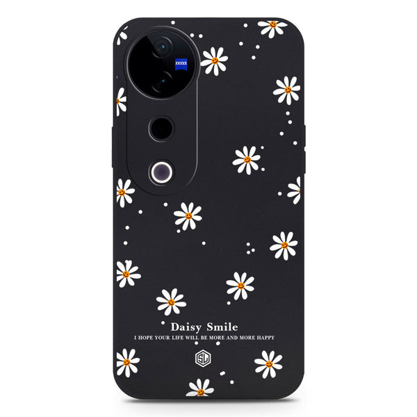 Daisy Smile Design Soft Phone Case - Silica Gel Case - Black - Vivo S19 Pro