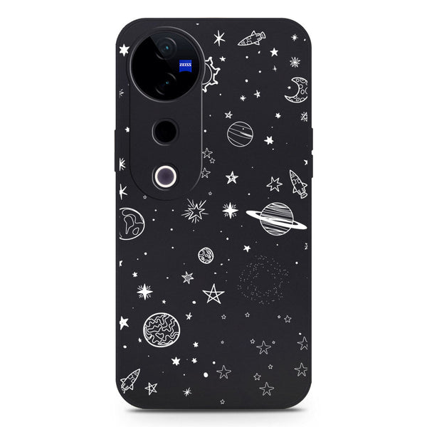 Stardust Dreams Design Soft Phone Case - Silica Gel Case - Black - Vivo S19 Pro