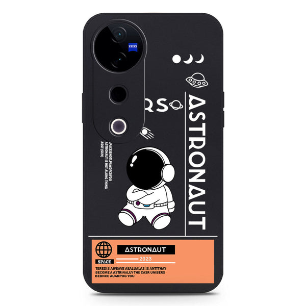 Astronaut Series Design Soft Phone Case - Silica Gel Case - Black - Vivo S19 Pro