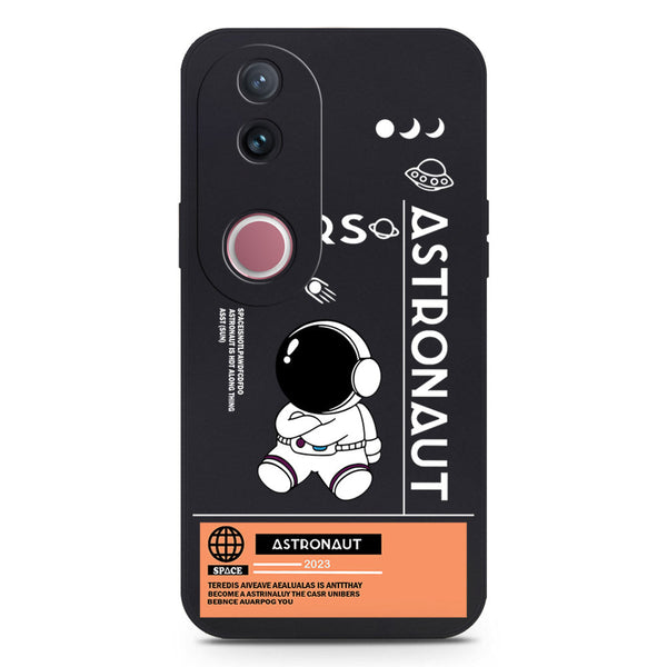 Astronaut Series Design Soft Phone Case - Silica Gel Case - Black - Vivo V50