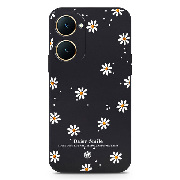Daisy Smile Design Soft Phone Case - Silica Gel Case - Black - Vivo Y18