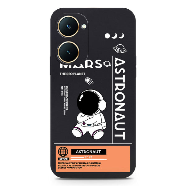 Astronaut Series Design Soft Phone Case - Silica Gel Case - Black - Vivo Y03t