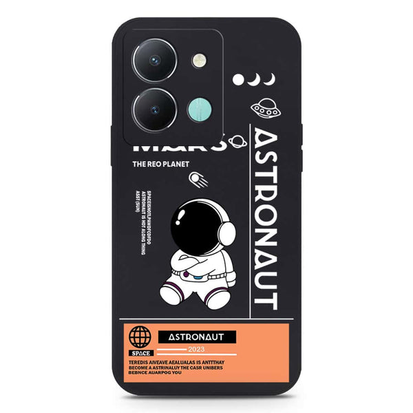 Astronaut Series Design Soft Phone Case - Silica Gel Case - Black - Vivo Y36 4G