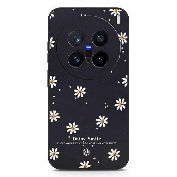 Daisy Smile Design Soft Phone Case - Silica Gel Case - Black - Vivo X200 Pro