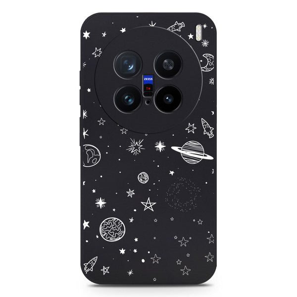 Stardust Dreams Design Soft Phone Case - Silica Gel Case - Black - Vivo X200 Pro