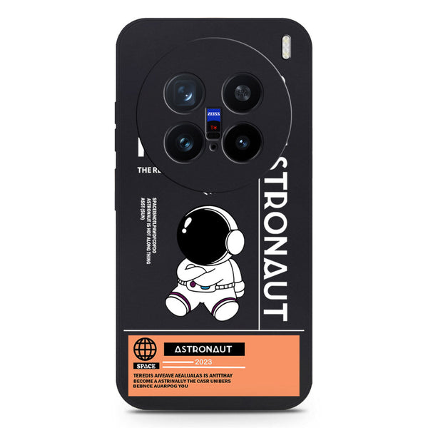 Astronaut Series Design Soft Phone Case - Silica Gel Case - Black - Vivo X200 Pro