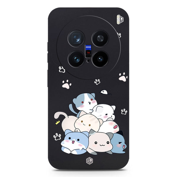 Cute Design Soft Phone Case - Silica Gel Case - Black - Vivo X200 Pro