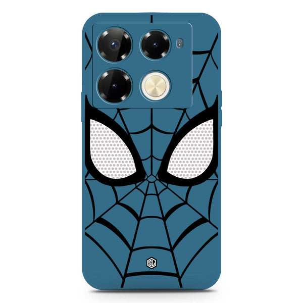 Cool Spider Design Soft Phone Case - Silica Gel Case - Blue - Infinix Note 40 Pro Plus