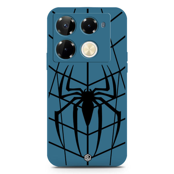 X-Spider Design Soft Phone Case - Silica Gel Case - Blue - Infinix Note 40 Pro Plus