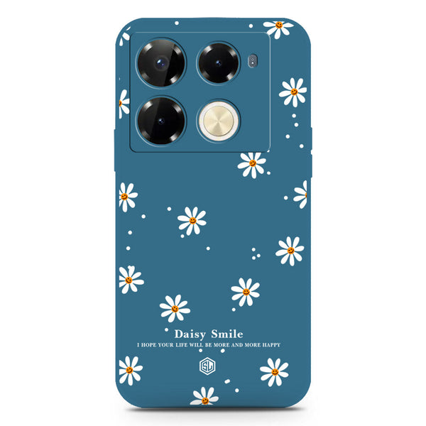 Daisy Smile Design Soft Phone Case - Silica Gel Case - Blue - Infinix Note 40 Pro Plus