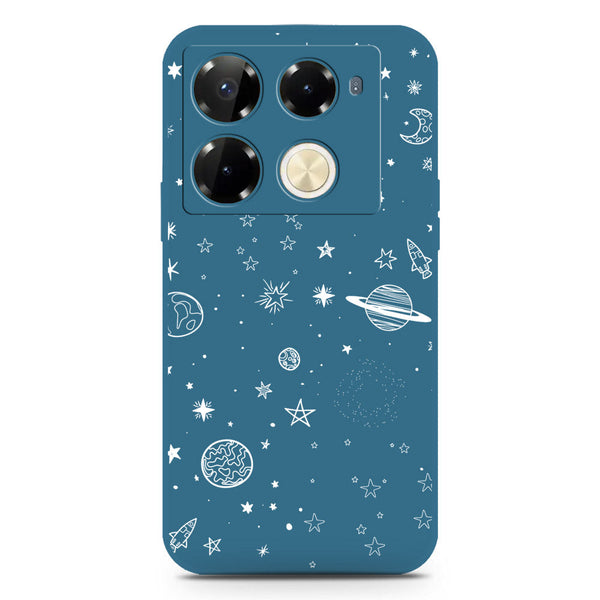 Stardust Dreams Design Soft Phone Case - Silica Gel Case - Blue - Infinix Note 40 Pro Plus