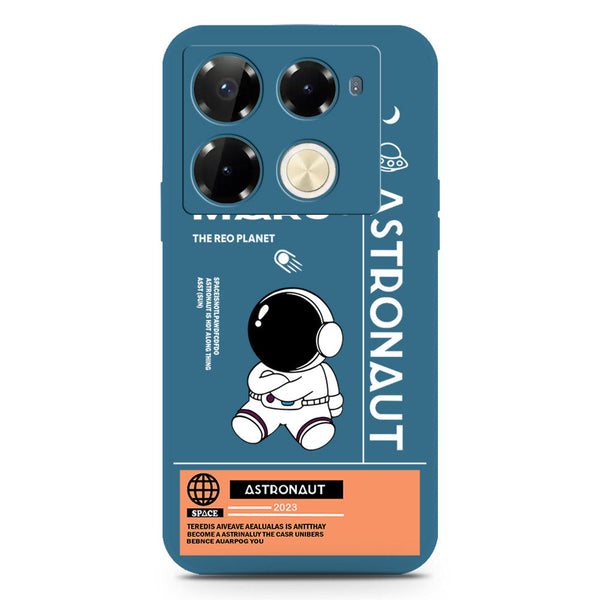 Astronaut Series Design Soft Phone Case - Silica Gel Case - Blue - Infinix Note 40 Pro