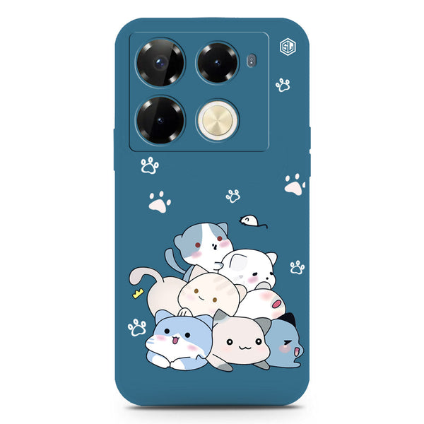 Cute Design Soft Phone Case - Silica Gel Case - Blue - Infinix Note 40 Pro