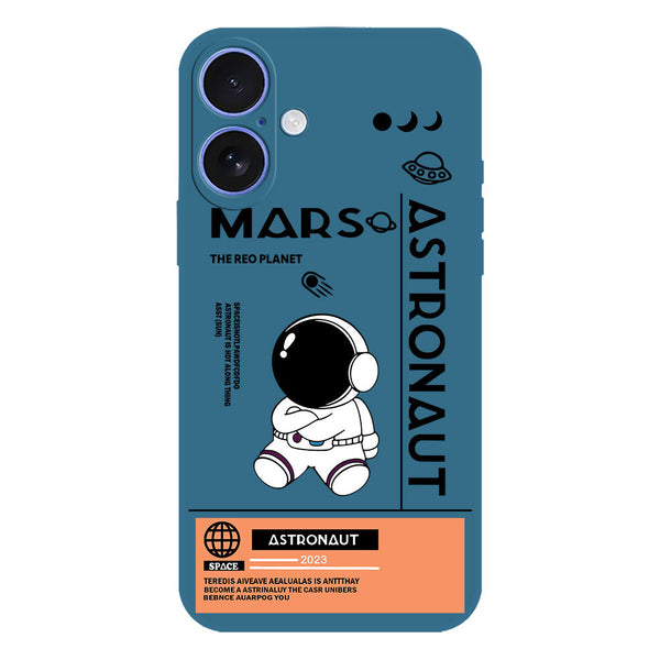 Stardust Dreams Design Soft Phone Case - Silica Gel Case - Blue - iPhone 16