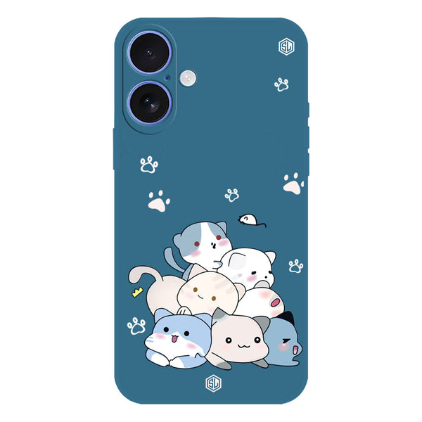Astronaut Series Design Soft Phone Case - Silica Gel Case - Blue - iPhone 16