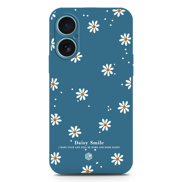 Daisy Smile Design Soft Phone Case - Silica Gel Case - Blue - iPhone 16 Plus