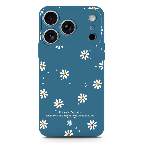 Daisy Smile Design Soft Phone Case - Silica Gel Case - Blue - iPhone 17 Pro Max