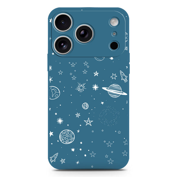 Stardust Dreams Design Soft Phone Case - Silica Gel Case - Blue - iPhone 17 Pro
