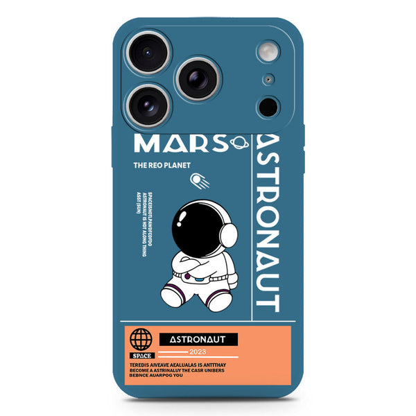 Astronaut Series Design Soft Phone Case - Silica Gel Case - Blue - iPhone 17 Pro