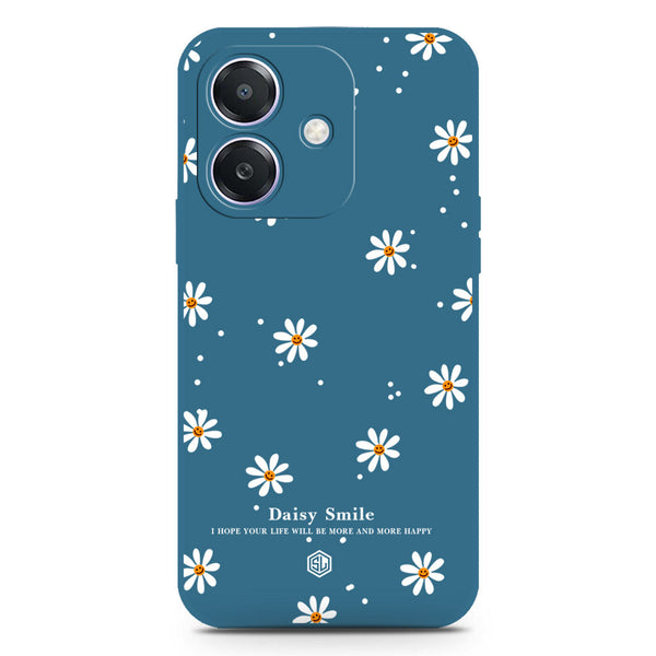 Daisy Smile Design Soft Phone Case - Silica Gel Case - Blue - Oppo A3 5G